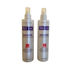 (2) John Frieda Frizz Ease Shape And Shine Finish Hold Hair Spray 10 Oz READ